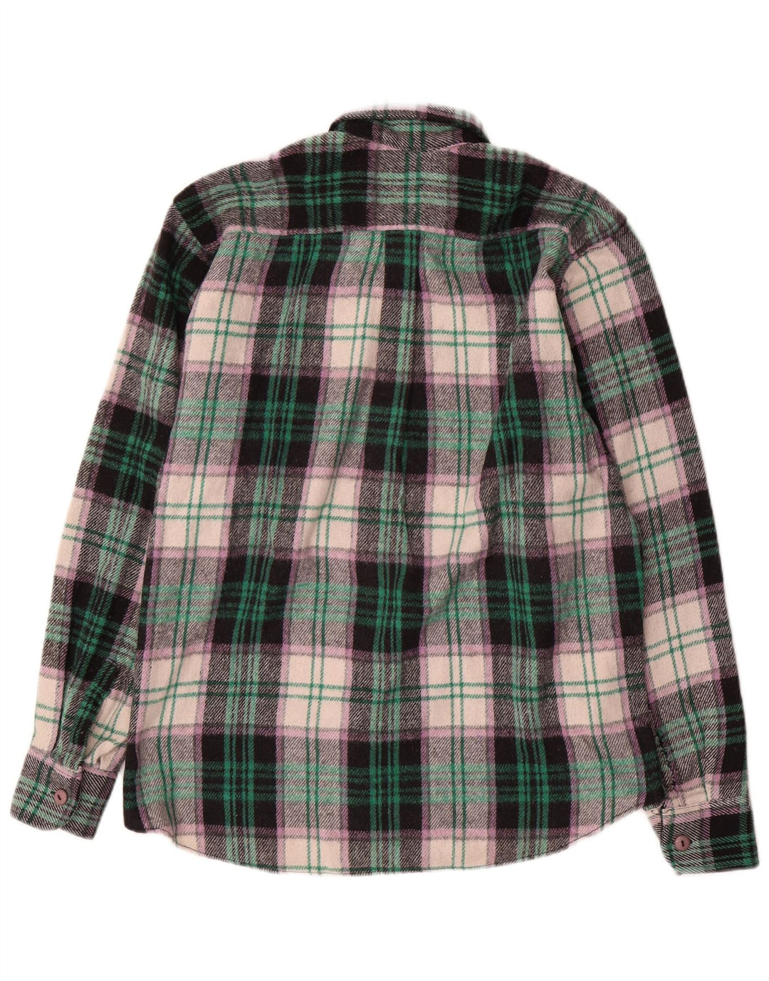 Vintage flannelskjorte til mænd Medium flerfarvet ternet uld