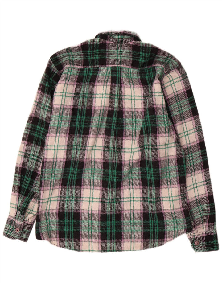 Vintage flannelskjorte til mænd Medium flerfarvet ternet uld