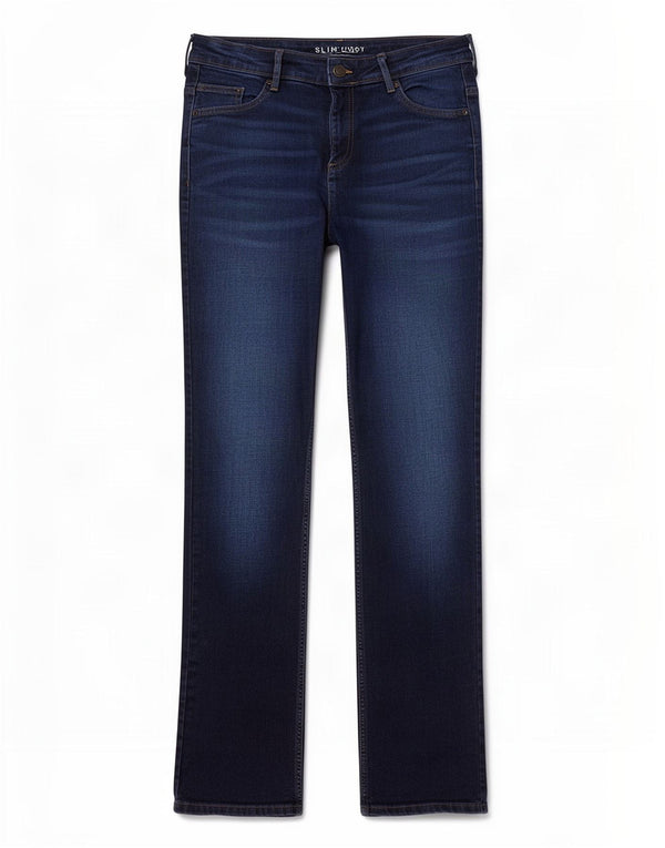 Marks & Spencer Dame Slim Bootcut Jeans UK 14 Large W34 L32 Navy Blue