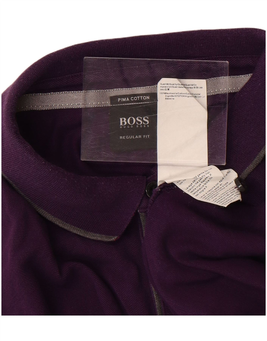 Hugo Boss Herre Regular Fit Polo Shirt Stor lilla bomuld