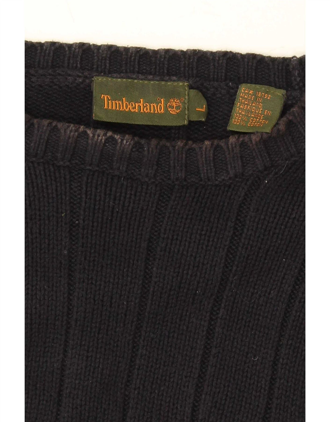 Timberland Herre Boat Neck Jumper Sweater Stor Marineblå Bomuld