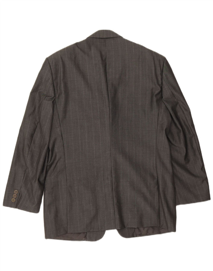 Valentino Herre 3-knaps blazerjakke IT 50 Stor Grå Virgin Wool