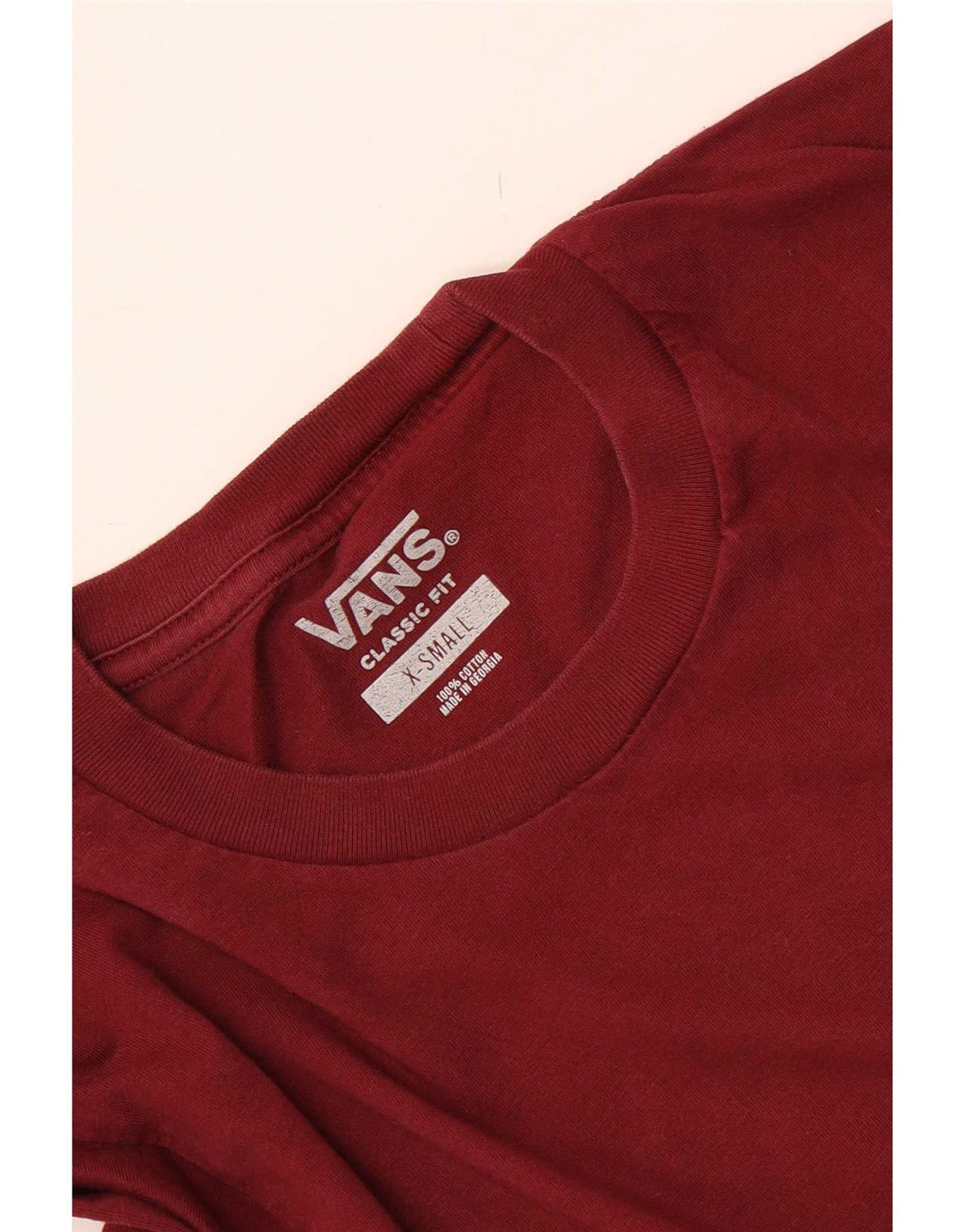 Vans Herre Classic Fit T-shirt Top XS rødbrun bomuld
