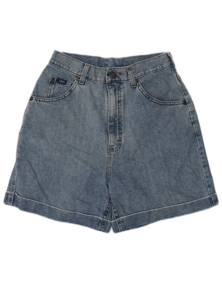 Lee Womens High Waist Denim Shorts US 10 Large W27 Blue Classic