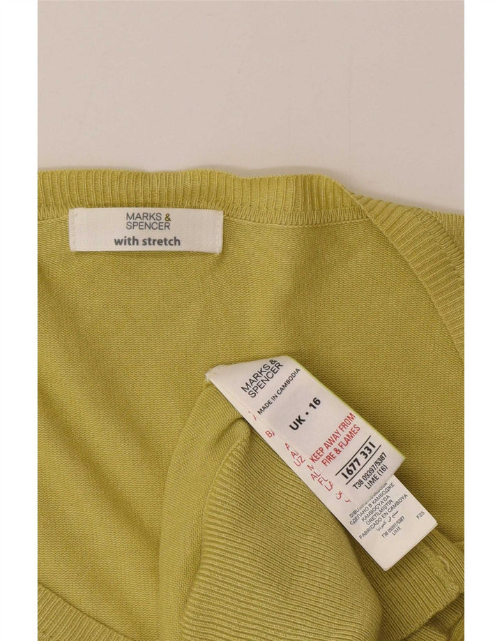 Marks & Spencer Herre V-hals sweater UK 16 Large Green