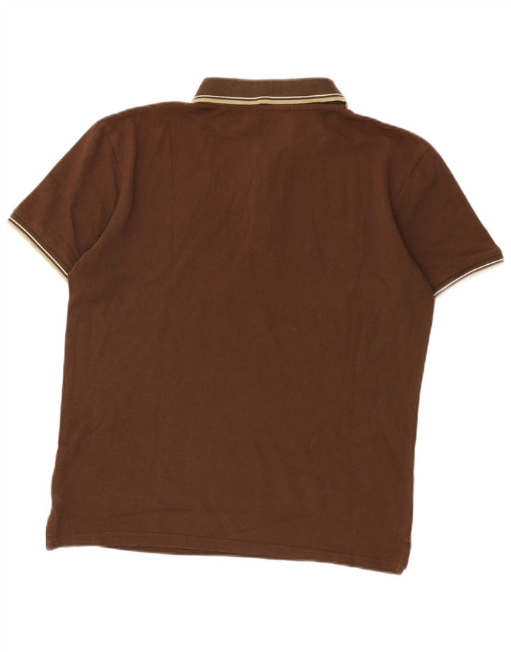 Trussardi herre poloshirt mellem brun stribet