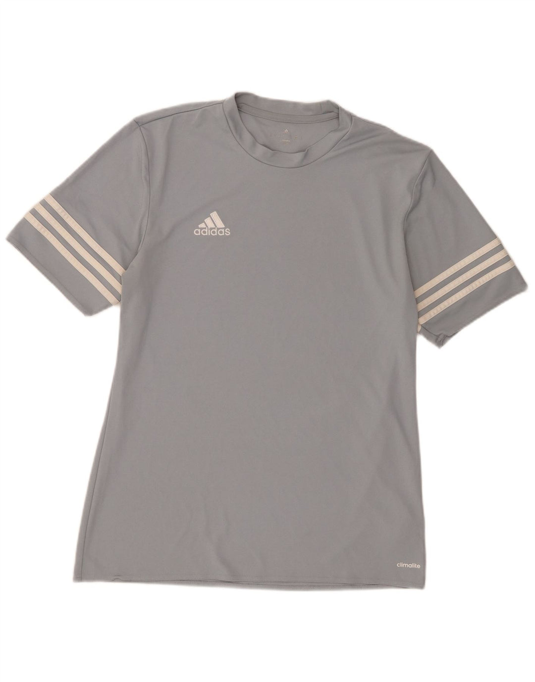 ADIDAS Herre Climalite T-shirt Top mellemgrå polyester