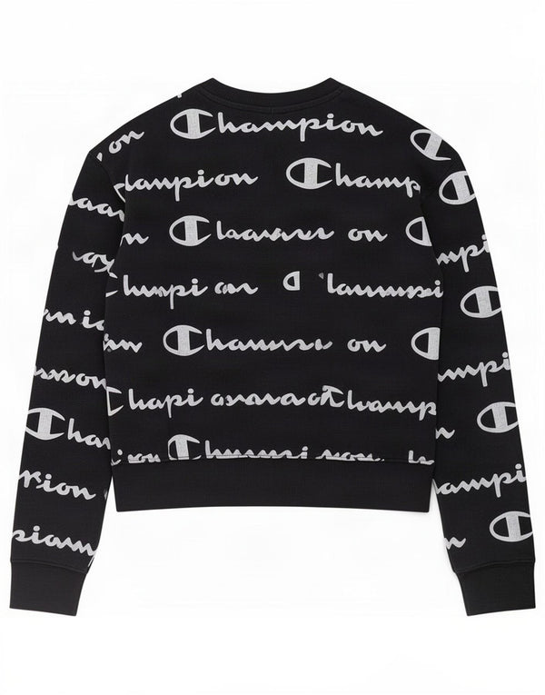 Champion Girls Graphic Sweatshirt Jumper 13-14 år XL Sort