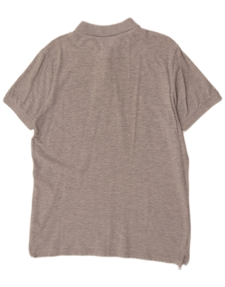 Kappa herre poloshirt mellemgrå flækket bomuld