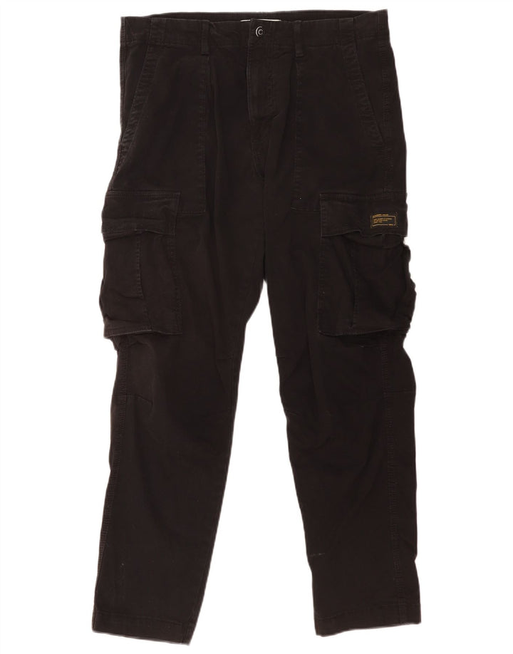 ZARA Straight Cargo Bukser til mænd EU 42 Large W32 L29 Sort