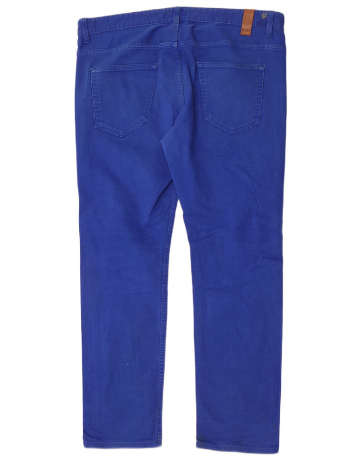 Hugo Boss Herre Slim Jeans W36 L32 Blå Bomuld