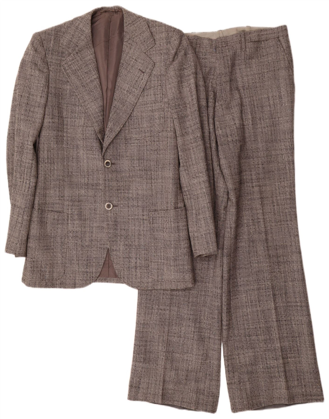 Vintage herredragt med 2 knapper UK 38 Medium W30 L34 Grå Flecked