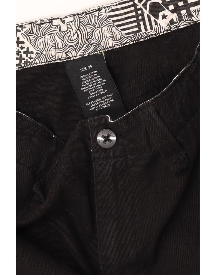 Quiksilver Herre Cargo Shorts W34 Large Black Bomuld