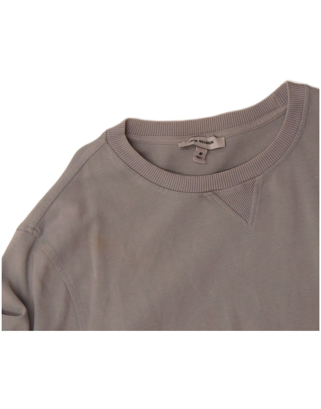 TRUE RELIGION Mens Sweatshirt Jumper Medium Grey Cotton