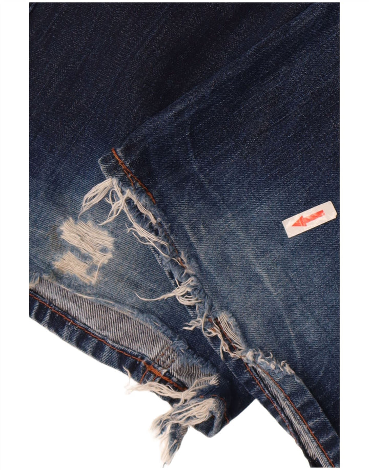 Tommy Hilfiger Herre Distressed Straight Jeans W31 L36 Blå