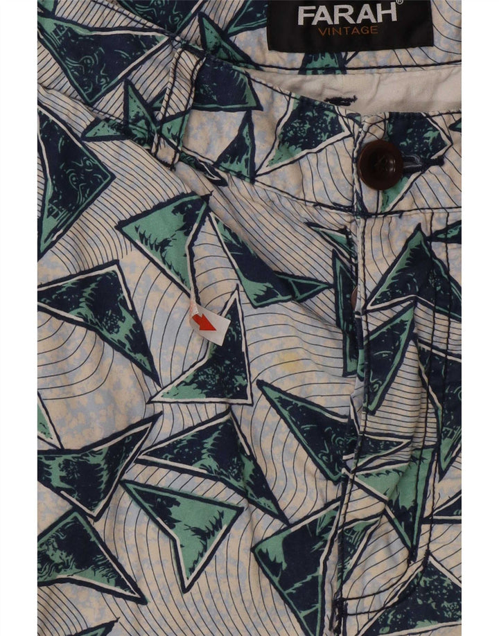 Farah Chino Shorts til mænd W32 Medium Flerfarvet geometrisk bomuld