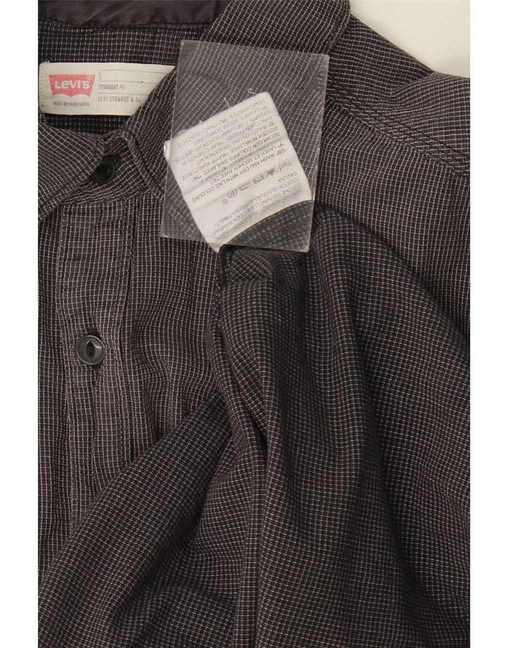Levi's Herre Standard Fit skjorte Medium Grey Ternet Bomuld