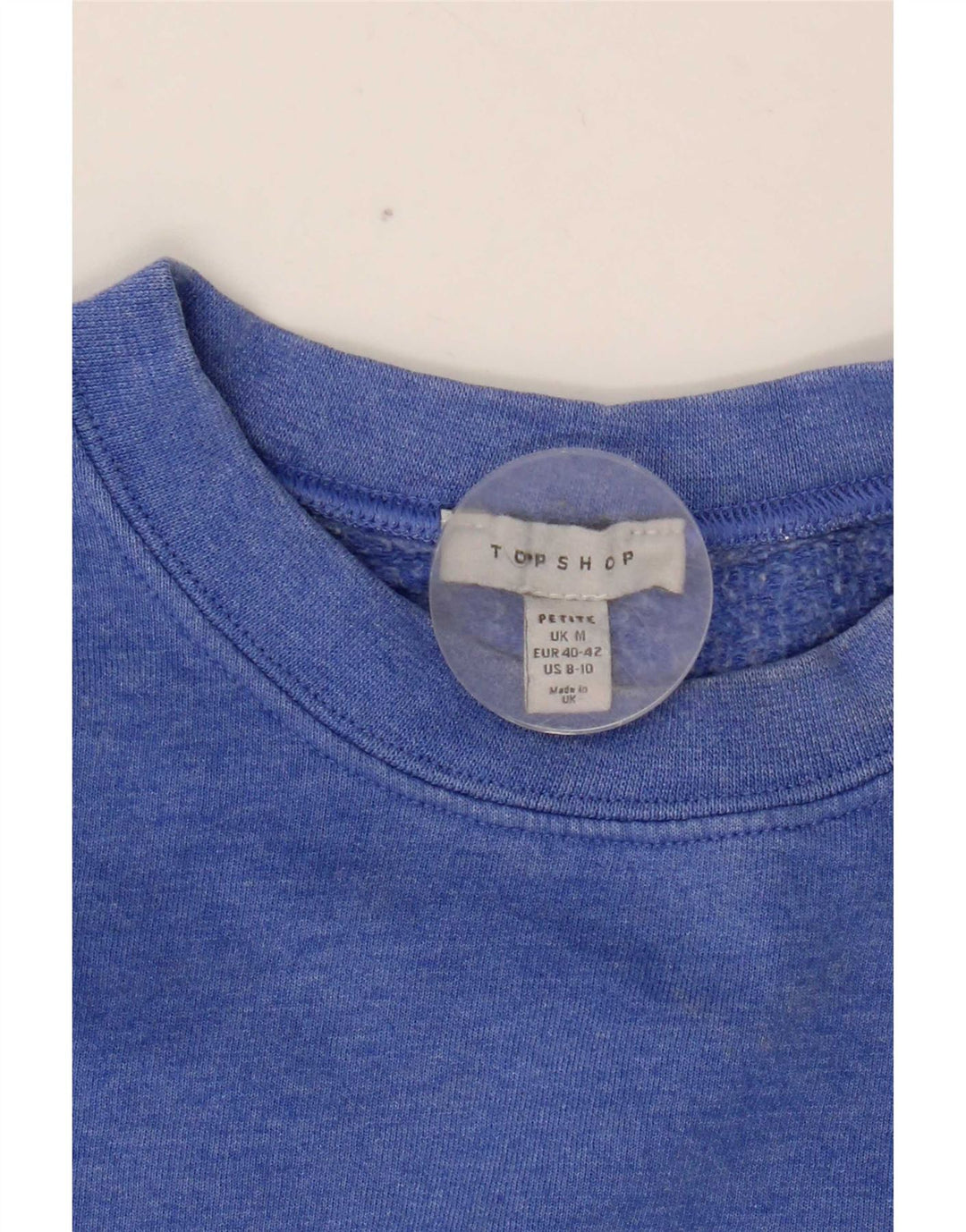 Topshop Dame Sweatshirt Jumper UK 12 Medium Blue