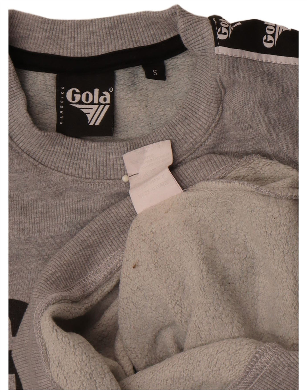 Gola Herre Grafisk Sweatshirt Jumper Lille Grå Colourblock Bomuld