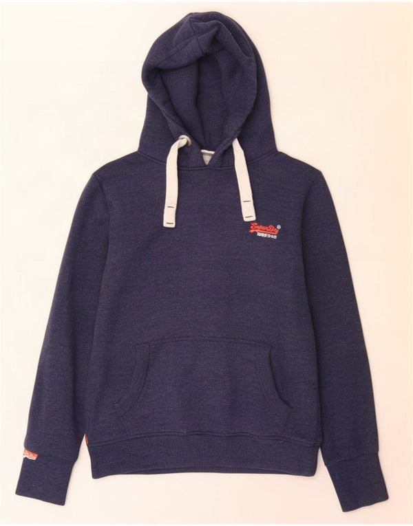 Superdry hættetrøje til kvinder UK 10 Lille marineblå bomuld