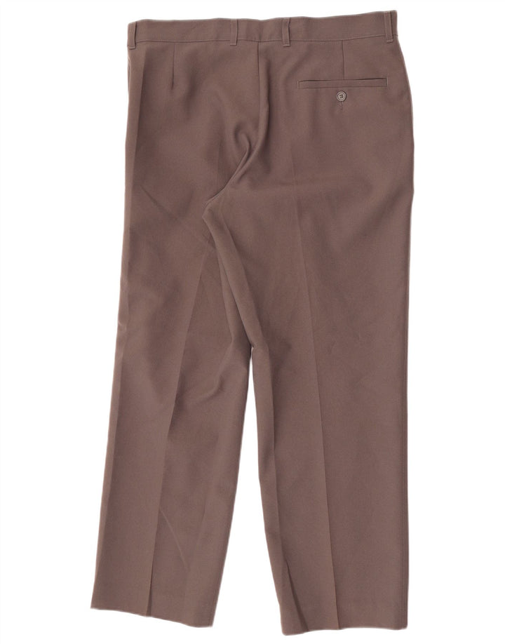 Marks & Spencer Straight Chino-bukser til mænd W34 L29 brun polyester