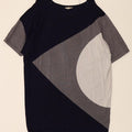 PHASE EIGHT Womens Jumper Dress UK 14 Large Navy Blue Geometric Vintage Phase Eight and Second-Hand Phase Eight from Messina Hembry 