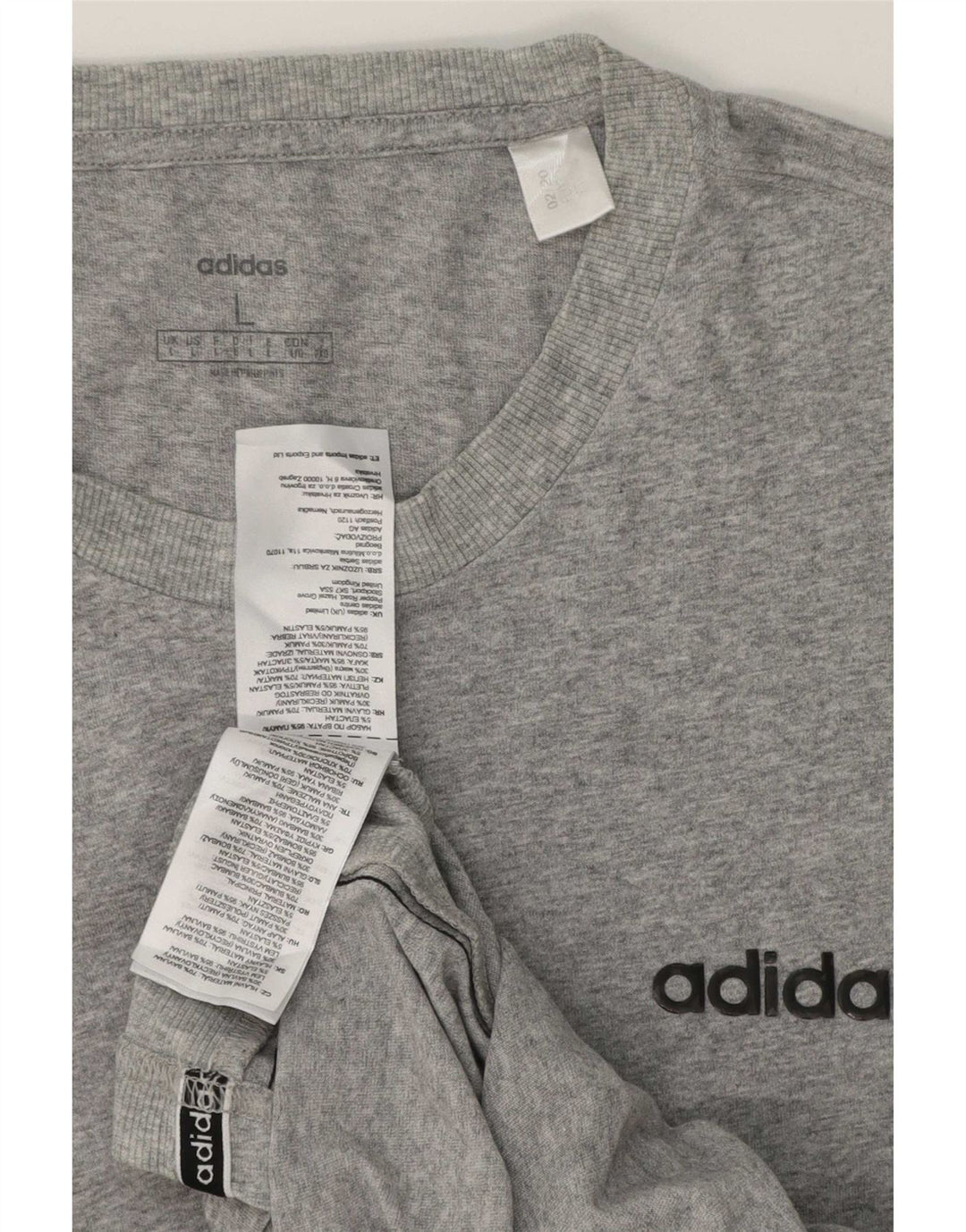 Champion Herre Grafisk T-Shirt Top Stor Grå Bomuld