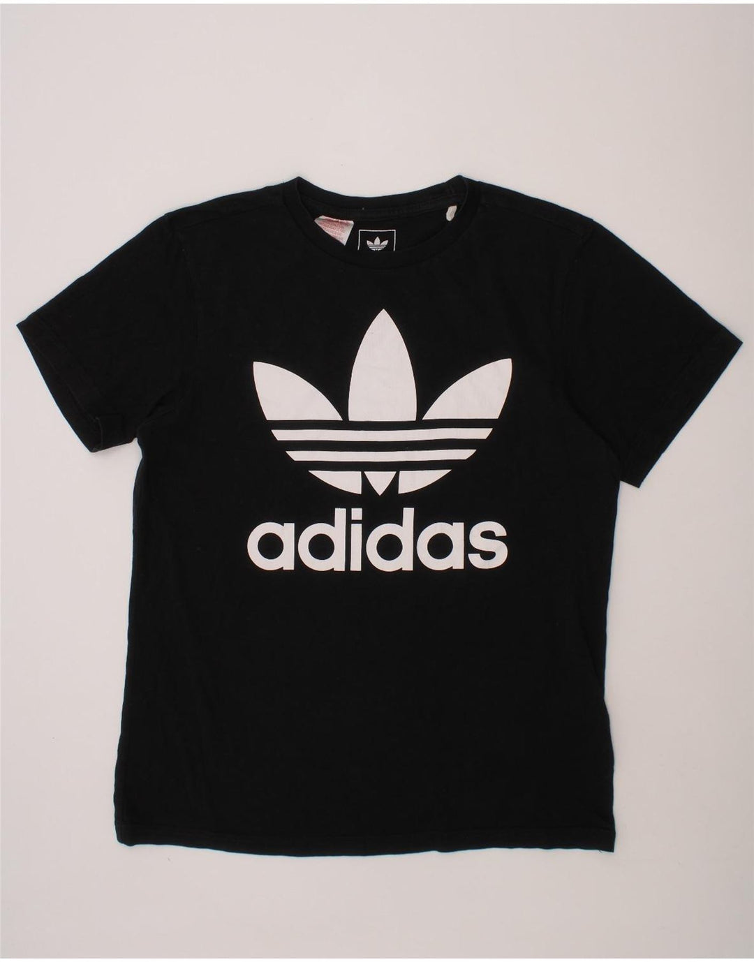 ADIDAS Boys Graphic T-Shirt Top 13-14 Years Black Vintage Adidas and Second-Hand Adidas from Messina Hembry 