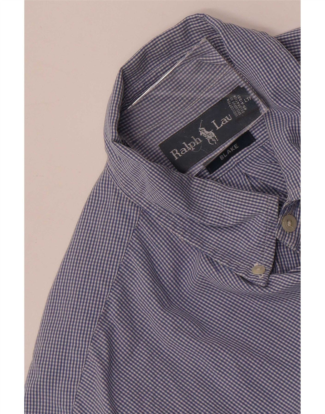 Ralph Lauren Blake skjorte til mænd, medium marineblå Gingham bomuld