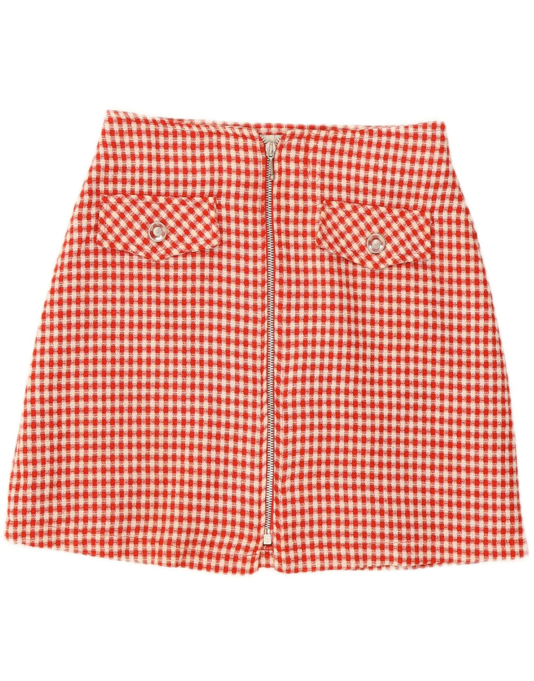 Galleria Dame Mini Nederdel IT 46 Large W28 Red Gingham Polyester