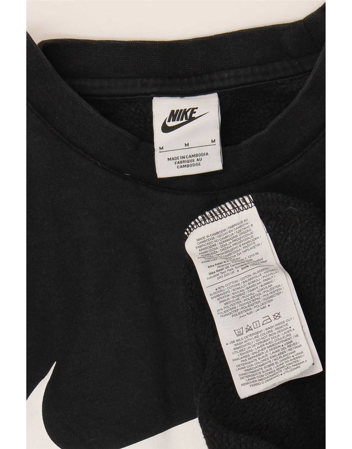 Nike Herre grafisk sweatshirt Jumper Medium Sort Bomuld