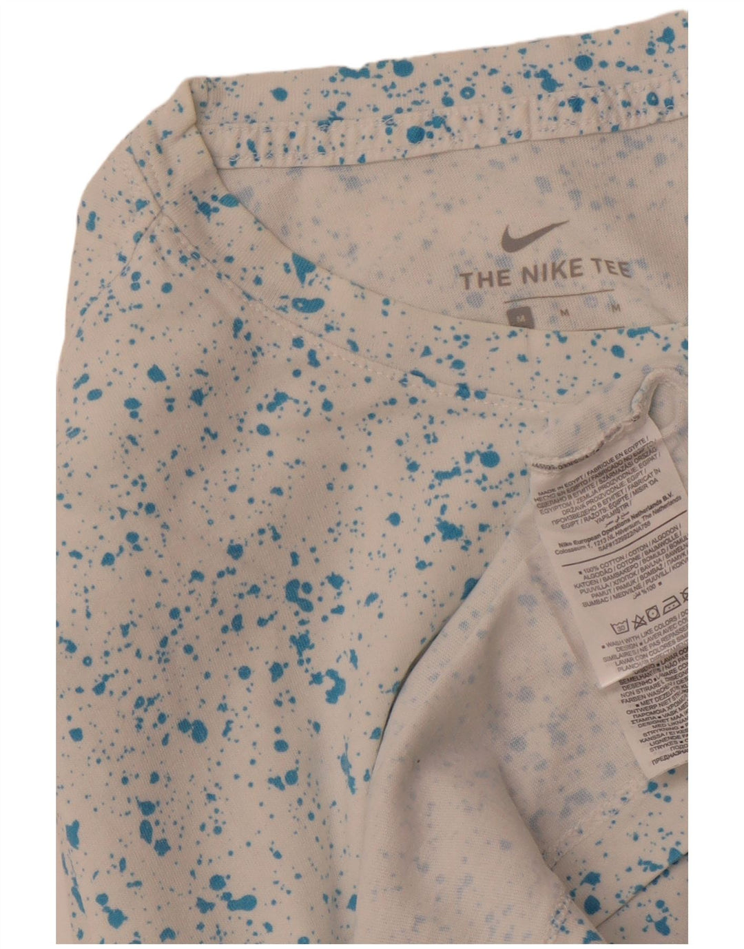 NIKE grafisk T-shirt top mellem hvid bomuld