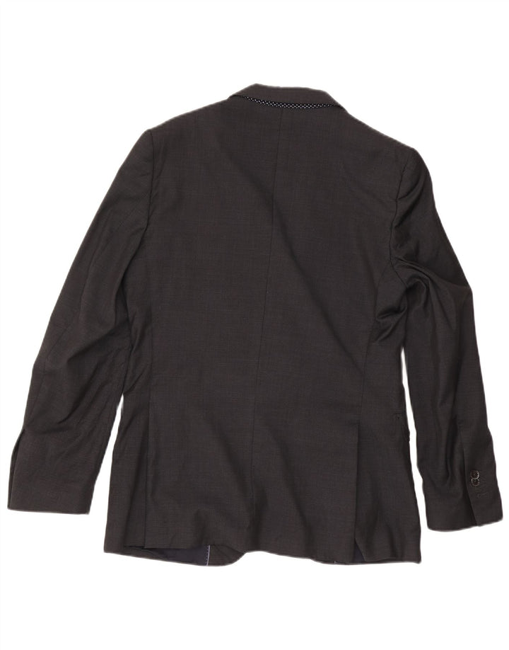 Massimo Dutti Herre 2-knaps blazerjakke EU 48 Medium Grå Acetat