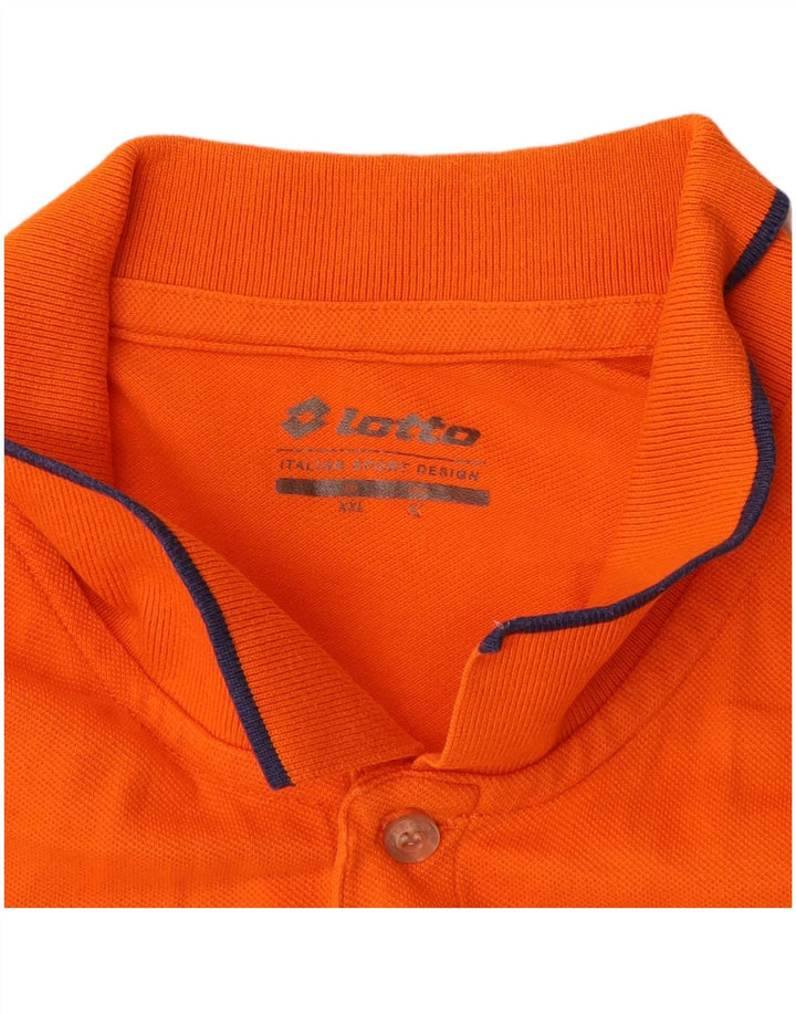 LOTTO Poloshirt til mænd XL Orange Bomuld