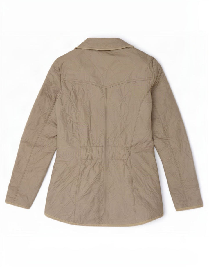 Barbour Quiltet jakke til kvinder UK 8 Small Off White Polyamid