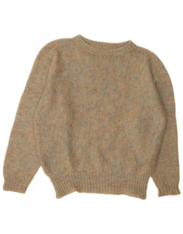 VINTAGE Dame Boat Neck Jumper Sweater UK 14 Large Multicolored Flecked