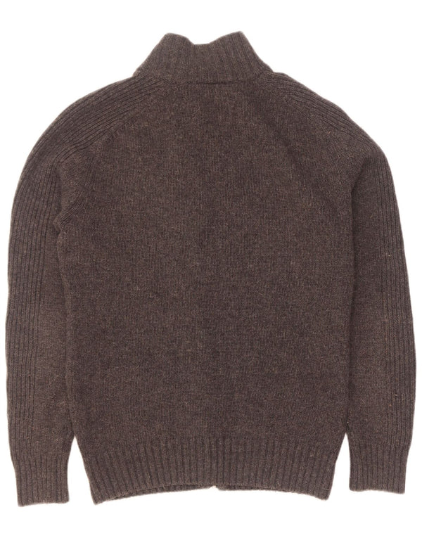 Woolrich Mens Graphic Cardigan Sweater Large Grey