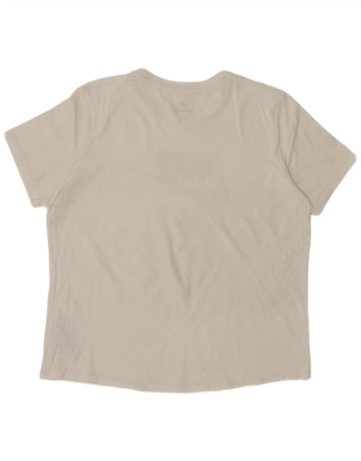 NIKE Grafisk T-shirt top til kvinder DK 16 Stor hvid bomuld