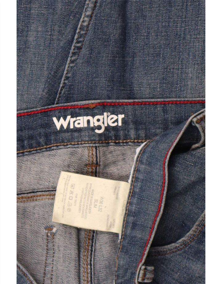 Wrangler Slim Jeans til mænd W36 L29 blå bomuld