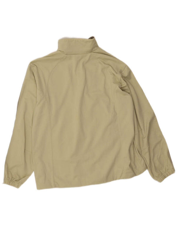 Diadora træningsdragt topjakke til kvinder UK 14 Large Beige Colourblock Polyester