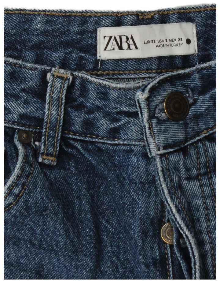 Zara Dame Straight Jeans EU 38 Small W28 L32 Blå
