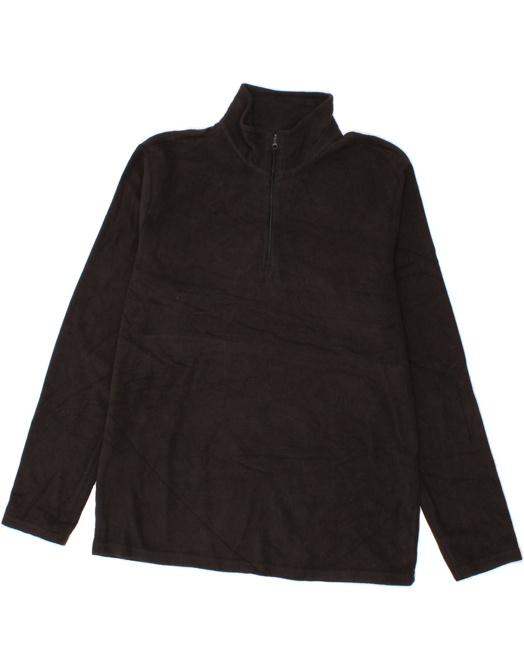 MOUNTAIN WAREHOUSE Mens Zip Neck Fleece Jumper Large Black Vintage Mountain Warehouse and Second-Hand Mountain Warehouse from Messina Hembry 