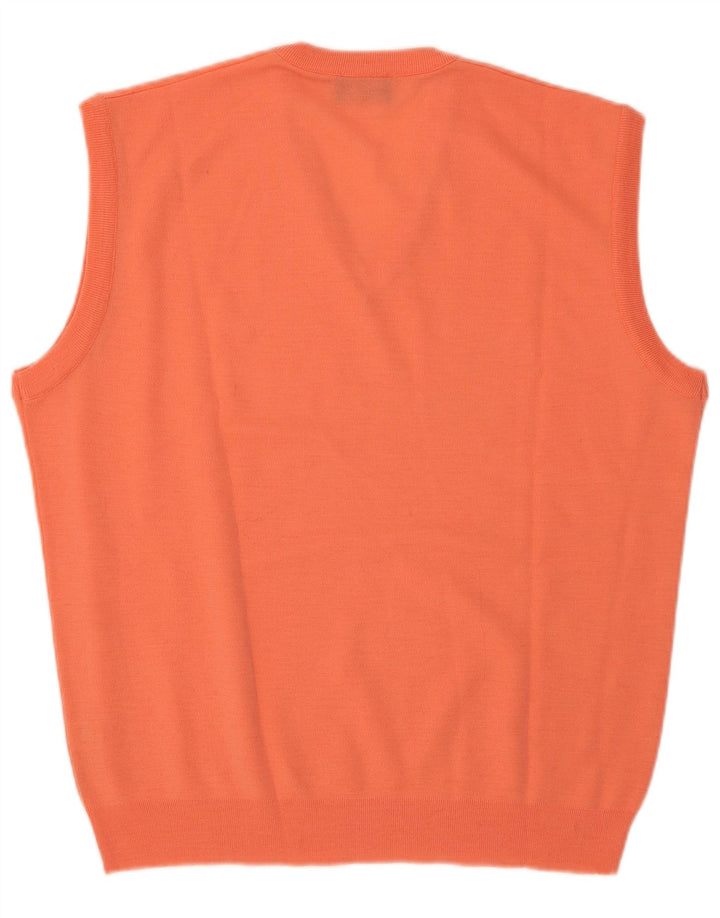 Vintage herrevest tanktop stor orange uld