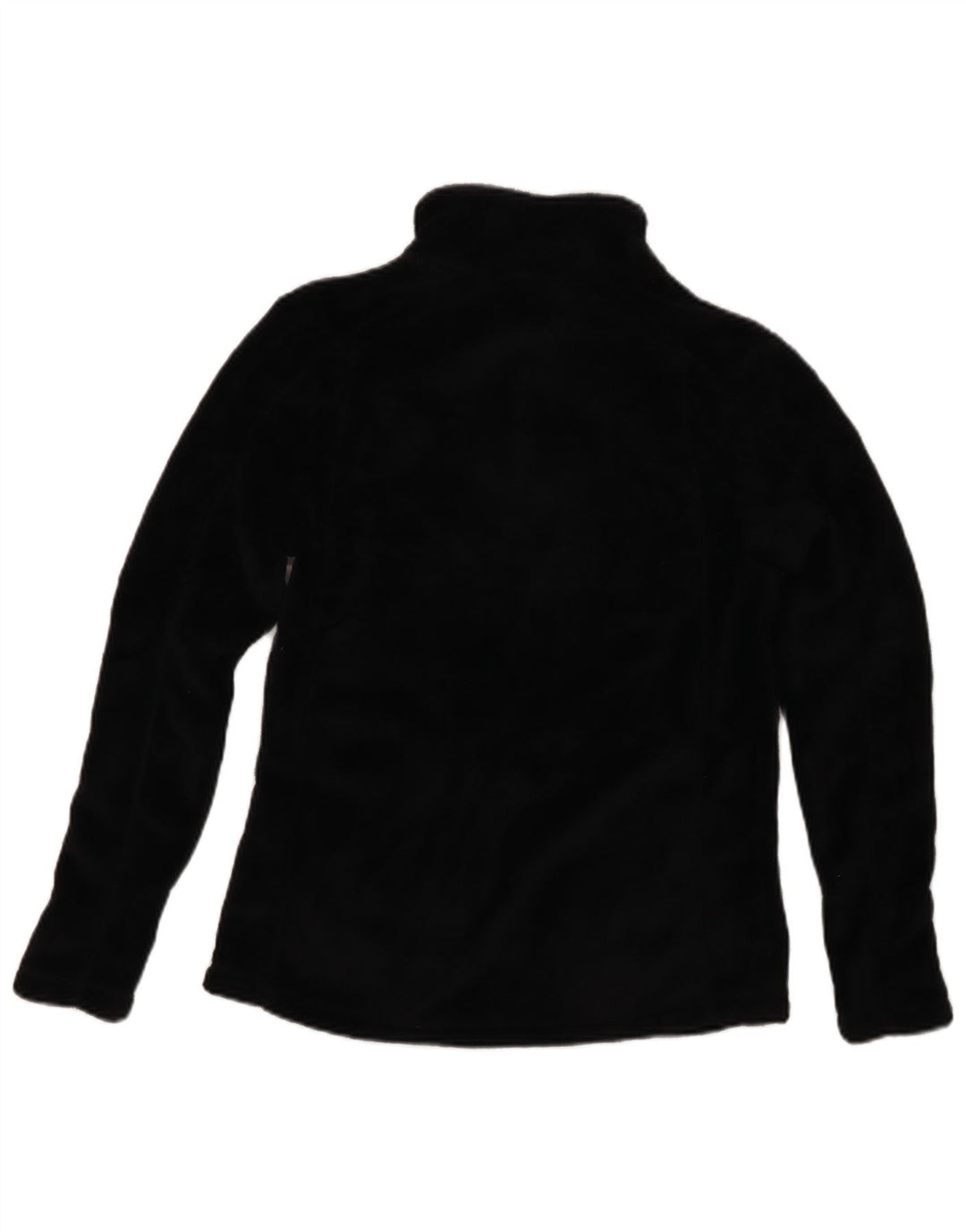LOTTO Womens Zip Neck Fleece Jumper UK 14 Large Black Polyester