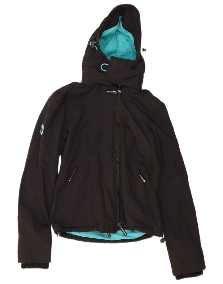 SUPERDRY Vindjakke til kvinder Oversized Windbreaker Jacket UK 10 Small Black