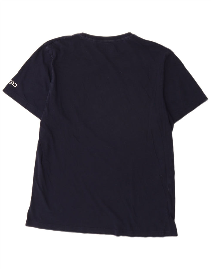 Kappa Herre Grafisk T-Shirt Top Stor Marineblå