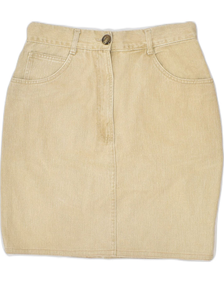 LAURA BIAGIOTTI Womens Denim Skirt W28 Medium Brown Cotton | Vintage | Thrift | Second-Hand | Used Clothing | Messina Hembry 