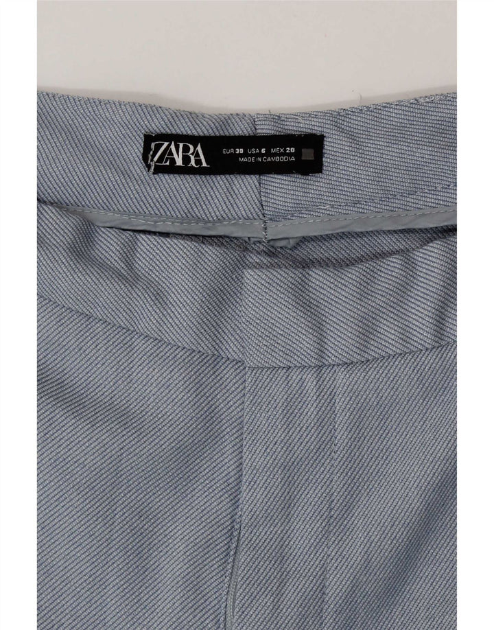 Zara Lige Chinobukser til kvinder EU 38 Small W28 L27 Blå Polyester