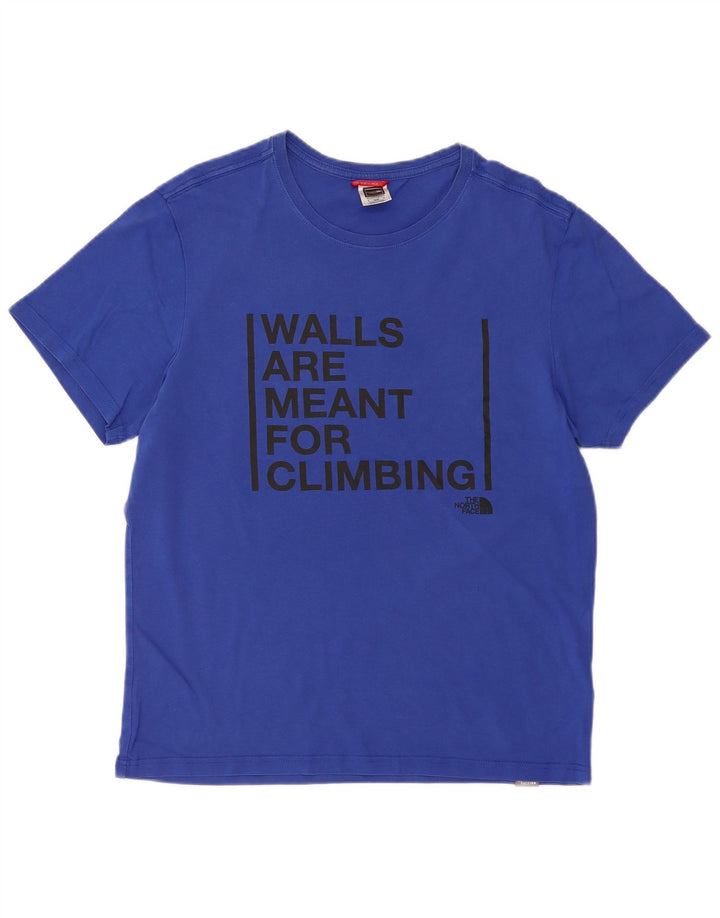 The North Face Herre grafisk T-shirt Top Medium Blue Bomuld