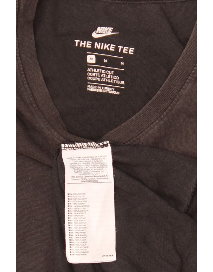 Nike T-shirt med atletisk snit til mænd, medium sort bomuld